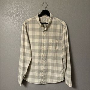 J. Crew Stretch Secret Wash Plaid Cotton Poplin Shirt Slim Untucked